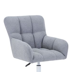 Въртящ се офис стол-кресло Givole от сива дамаска 50x35x79см