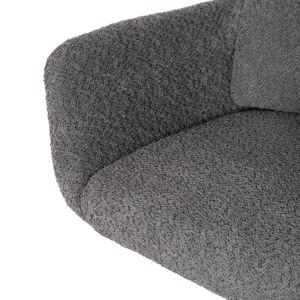 Въртящ се трапезен стол Blans Hm9942.01 сиво букле - метални крака 62x60x90всм.