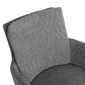 Въртящ се трапезен стол Blans Hm9942.01 сиво букле - метални крака 62x60x90всм.