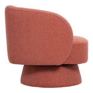 Въртящ се фотьойл Kreslo с плат в теракотен цвят 78x81x77см
