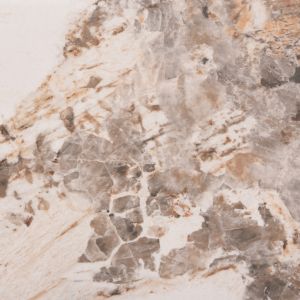 Въртяща се двойна маса за хол Ailleron Sm18096.02 метална основа с механизъм и плот синтерован камък светъл мрамор D77(50)x44hcm