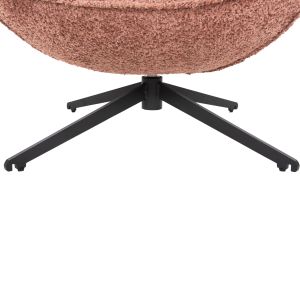 Въртящо кресло Brynn Hm9594,02 розово букле-с черна метална база 86x76x87hcm
