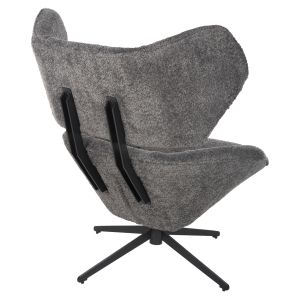 Въртящо кресло Sowa Bryll Hm9597,01 сиво букле с черна метална база 86x90x97hcm