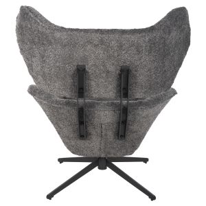 Въртящо кресло Sowa Bryll Hm9597,01 сиво букле с черна метална база 86x90x97hcm