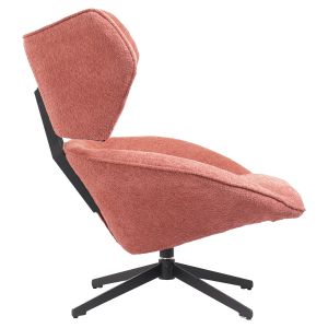 Въртящо кресло Sowa Bryll Hm9597,02 розово букле с черна метална база 86x90x97hcm