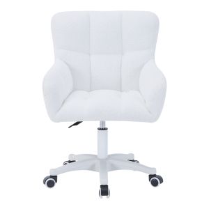 Въртящо се кресло Givole от бяла дамаска 50x35x79см