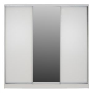 Гардероб Adler с 3 врати слайд бял с огледало Hm2462,03 240x60x240cm