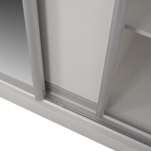 Wardrobe Adler with sliding doors white with mirror Hm2435,03 200x60x210hm