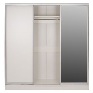 Wardrobe Adler with sliding doors white with mirror Hm2435,03 200x60x210hm