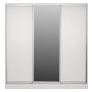 Wardrobe Adler with sliding doors white with mirror Hm2435,03 200x60x210hm