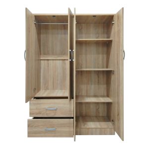 Athos I wardrobe with six doors, Sonoma size, 200.5x42x180 cm