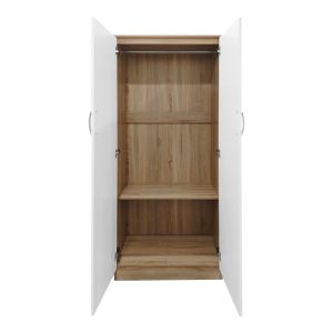 Wardrobe Athos I with six doors, color sonoma-white, 200.5x42x180cm