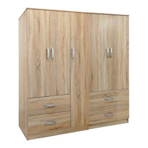 Athos wardrobe with five doors, sonoma color, 170x42x180 cm