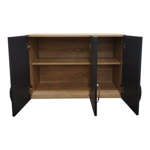 Athos wardrobe with six doors, sonoma-anthracite color, 180x42x240cm