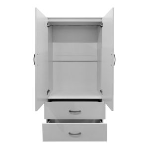Athos wardrobe with six doors and loft, white, 240x42x240 cm