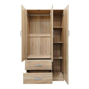 Athosi wardrobe with five doors, Sonoma size, 170x42x180 cm
