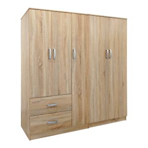 Athosi wardrobe with five doors, Sonoma size, 170x42x180 cm