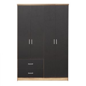 Гардероб Briana с 4 врати Hm339,04 цвят сонома-сив 120x42x181cm