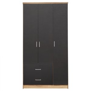 Гардероб Caesar с 3 врати Hm340,04 цвят сонома 89,2x42x181cm