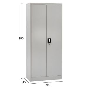 WARDROBE HM5961.01 METALLIC DOUBLE-WING LIGHT GREY 90X45X180HCM.