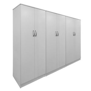Lego II wardrobe with six doors, white, 240x42x180 cm