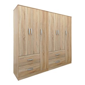 Lego Sonoma wardrobe with six doors 180x42x180 cm
