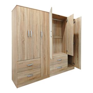 Lego Sonoma wardrobe with six doors 180x42x180 cm