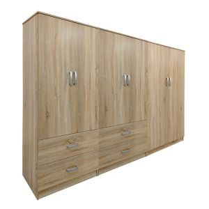 Lego Sonoma wardrobe with six doors 240x42x180 cm