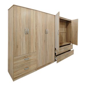 Lego Sonoma wardrobe with six doors 240x42x180 cm