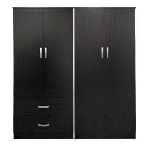 Lego wardrobe wenge with four doors 160x42x180 cm