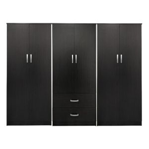 Lego wenge wardrobe with six doors 240x42x180 cm