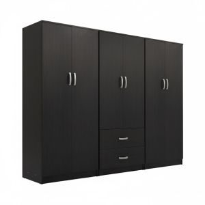 Lego wenge wardrobe with six doors 240x42x180 cm