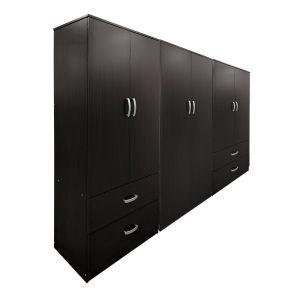 Lego wenge wardrobe with six doors 240x42x180 cm