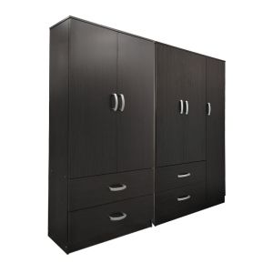 Lego wardrobe with five doors, wenge, 170x42x180 cm