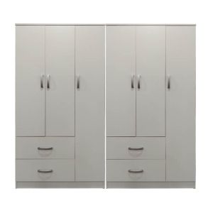 Lego wardrobe with six doors, white, 180x42x180 cm