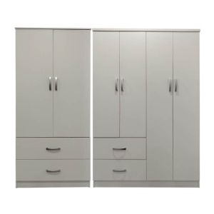 Lego wardrobe with six doors, white, 200.5x42x180cm