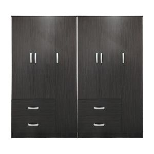 Lego wardrobe with six doors, wenge, 180x42x180 cm