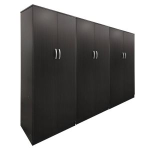 Lego wardrobe with six doors, wenge, 240x42x180 cm