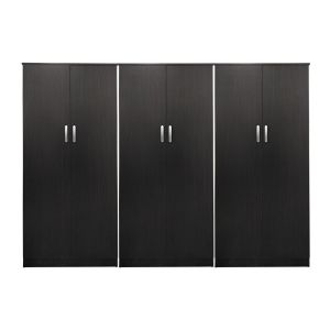 Lego wardrobe with six doors, wenge, 240x42x180 cm