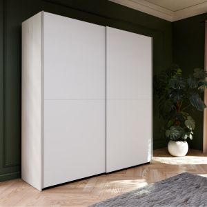 Wardrobe Noez I with 2 doors and shelves in white color 170.5x61x190.5cm