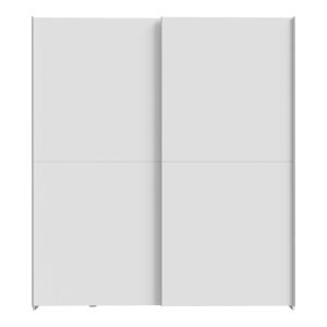 Wardrobe Noez I with 2 doors and shelves in white color 170.5x61x190.5cm