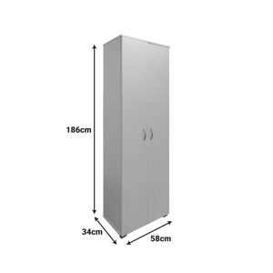 Racka wardrobe in white 58x34x186cm
