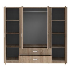Royal wardrobe with four Sonoma wings 200x58x177 cm