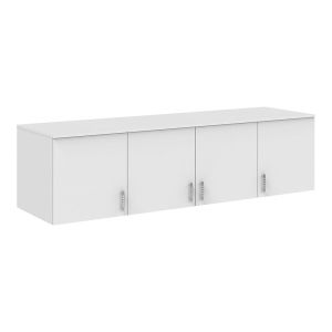 Royal wardrobe with four doors and drawers, white, 200x58x230 cm