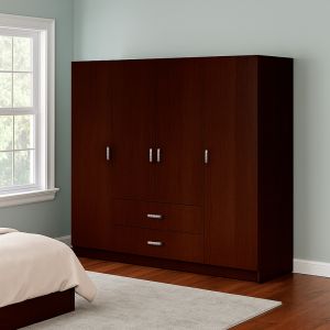 Royal wardrobe with four doors, wenge, 200x58x177 cm