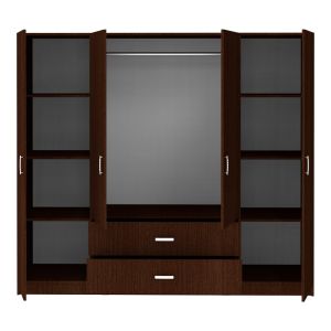 Royal wardrobe with four doors, wenge, 200x58x177 cm