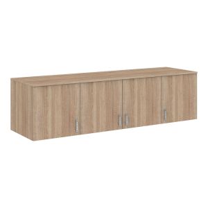 Royal wardrobe with four doors, drawers and attic view Sonoma 200x58x230cm