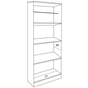 Гардероб с 2 врати Hm337,01 Zebrano 60x42x180