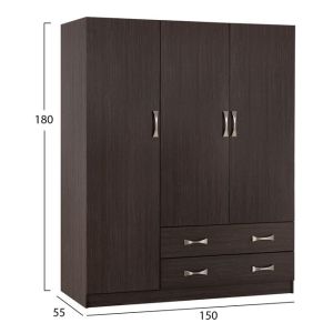 Гардероб с 3 врати 150x55x180cm Hm384,01 Zebrano
