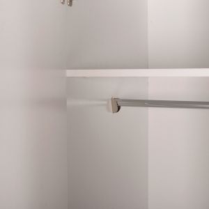 Wardrobe with 3 doors and 2 drawers Carly Hm384,05 white color 150x55χ180hcm